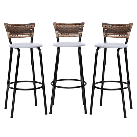 Kit 3 Bancos para Bancada Banqueta Alta Cappuccino Balcão Cozinha Bistrô Área Gourmet Churrasqueira