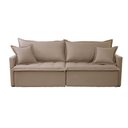 Ver imagem 2 de Sofá Cama Flora 02 Módulos de 100cm Br 15cm Meu Sofá Online A226 Linho Bege