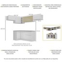 Ver imagem 4 de Armário de Cozinha Completa de Canto com Rodapé Veneza Multimóveis V2095 Branco