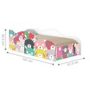 Ver imagem 2 de Cama Solteiro Infantil Ursinhos Coloridos MDF Branco com Colchão Casah