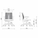 Ver imagem 3 de Cadeira de Escritório Diretor Giratória Executiva Addit Crepe Preto Frisokar