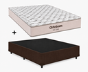 Ver imagem 1 de Cama Box Base Casal Marrom Colchão Fit D45 Espuma 138x188 - Ortobom