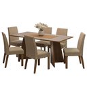 Ver imagem 3 de Conjunto Sala de Jantar Mesa Tampo de Madeira 6 Cadeiras Rustic/crema/imperial Simone Madesa