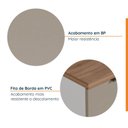 Ver imagem 4 de Balcão 4 Gavetas 40cm com Tampo com Rodapé Ipanema CabeCasa MadeiraOriginals Branco/Fendi Trama