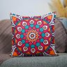Kit com 4 Capas para Almofadas Decorativas Mandala Colorida - 4