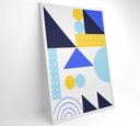 Ver imagem 2 de Quadro Colorido Geométrico 8 - 40x60 Cm - Adesivo Fotográfico
