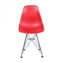 Ver imagem 4 de Kit 4 Cadeiras Vermelho Base Cromada Dkr 