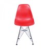 Kit 4 Cadeiras Vermelho Base Cromada Dkr  - 4