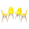 Kit 4 Cadeiras Base Madeira Eames Dkr  - 3