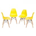 Ver imagem 3 de Kit 4 Cadeiras Base Madeira Eames Dkr