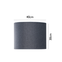 Ver imagem 2 de Lustre Pendentre de Linho Iluminação Sala Quarto Luxo:cinza Chumbo/fio Preto