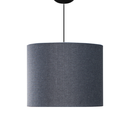 Ver imagem 1 de Lustre Pendentre de Linho Iluminação Sala Quarto Luxo:cinza Chumbo/fio Preto