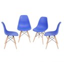Ver imagem 2 de Kit 4 Cadeiras Base Madeira Eames Dkr 