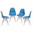 Ver imagem 1 de Kit 4 Cadeiras Base Madeira Eames Dkr