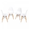 Kit 4 Cadeiras Base Madeira Dkr  - 2