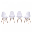 Ver imagem 3 de Kit 4 Cadeiras Base Madeira Dkr