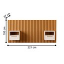 Ver imagem 4 de Cabeceira Ripada com Mesa de Cabeceira Catânia Nature Pérola