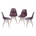 Ver imagem 1 de Kit 4 Cadeiras Base Madeira Eames Dkr