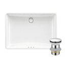 Ver imagem 1 de Cuba para Banheiro Kohler Ladena Embutir Branca 52x35cm + Válvula Cromada Click Dck - 2215BR-0-Dck-