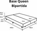 Ver imagem 2 de Cama Base Box Queen Bipartido Suede Preto - Duas Peças de 79x198