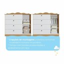 Ver imagem 3 de Cômoda Infantil 100% MDF com 1 Porta e 4 Gavetas 119,5cm Multimóveis Crper-CMO016 Madeirado/Branco