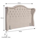 Ver imagem 3 de Cabeceira Cama Box Casal Queen 160cm Antibes P02 Linho Bege Cru