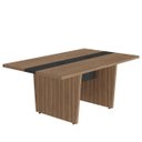 Ver imagem 1 de Mesa para Escritório para Reunião com 2 Tomadas Nogal/preto