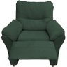 Poltrona Reclinável Manu Amamentação Bebe Quarto Sala  Suede  Verde - 4