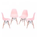 Ver imagem 2 de Kit 4 Cadeiras Base Madeira Eames Dkr 