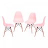 Kit 4 Cadeiras Base Madeira Eames Dkr  - 2