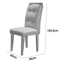 Ver imagem 4 de Sala de Jantar Mesa Olímpia 120CM MDF Canto Reto com 4 Cadeiras Carol Moderna