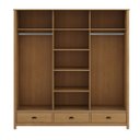 Ver imagem 6 de Conjunto Quarto Topázio Freijó: Guarda-roupa 3 Portas Correr, Cômoda, Cama Queen e 2 Mesas de Cabece