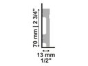 Ver imagem 2 de Rodape de Poliestireno 7cm Branco B76 Frisado - Santa Luzia