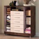 Ver imagem 2 de Comoda Isabele 5 Gav 2 Portas Chocolate/off White