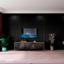 Kit 13 Painel Ripado Cor: Preto Wpc Interno Wave 2,90m X 15cm (0,43m²) - 5