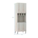 Ver imagem 2 de Paneleiro Luciane 70cm Nicho Microondas 4 Portas e 1 Nicho Lis