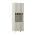 Ver imagem 1 de Paneleiro Luciane 70cm Nicho Microondas 4 Portas e 1 Nicho Lis