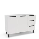 Ver imagem 2 de Balcão de Cozinha Meena 120x81cm com 3 Gavetas e 2 Portas Branco 250013