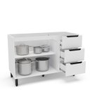 Ver imagem 3 de Balcão de Cozinha Meena 120x81cm com 3 Gavetas e 2 Portas Branco 250013