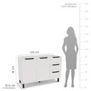 Ver imagem 4 de Balcão de Cozinha Meena 120x81cm com 3 Gavetas e 2 Portas Branco 250013