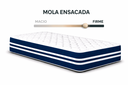 Ver imagem 4 de Kit Cama Box Baú Solteiro 88x188 cm + Colchão Molas Ensacada Solteiro 28 cm Azul Suede