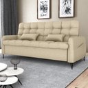 Ver imagem 2 de Sofa Cama 2 Lugares 200cm Pillar Linho Vancouver E488 Palha Milani Store