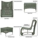 Ver imagem 2 de 3 Poltronas e Mesa Texas Alumínio Fendi Corda Náutica Trama Verde
