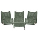 Ver imagem 1 de 3 Poltronas e Mesa Texas Alumínio Fendi Corda Náutica Trama Verde