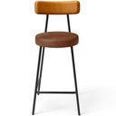 Ver imagem 5 de Kit 02 Banquetas Baixa Cozinha Sala Jantar Bancada Milão L02 Couríssimo Whisky Marrom - lyam decor L