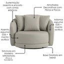 Ver imagem 5 de Poltrona Decorativa Maya Base Giratoria Courino Tcs 725 Moll