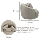 Ver imagem 3 de Poltrona Decorativa Maya Base Giratoria Courino Tcs 725 Moll