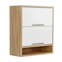 Ver imagem 1 de Armário Aéreo Cozinha 80 Cm Syrah 2 Portas 100% Mdf Amêndoa/branco - Rio Doce