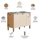 Ver imagem 3 de Balcão de Cozinha com Pia 120cm Laura Plus Soft/freijó Z06 - Mpozenato