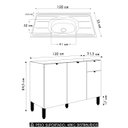 Ver imagem 4 de Balcão de Cozinha com Pia 120cm Laura Plus Soft/freijó Z06 - Mpozenato